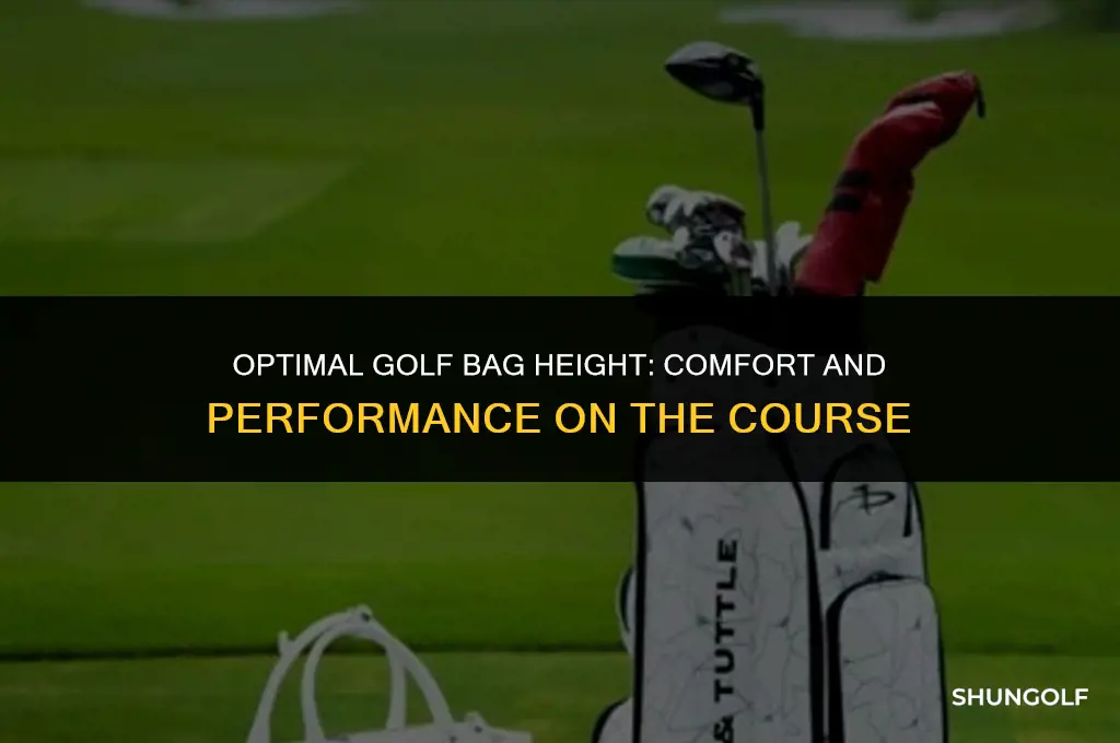what height should my golf bag be on my back