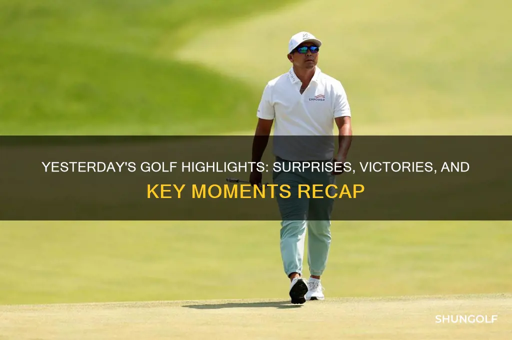 what hsppened in golf yesterday