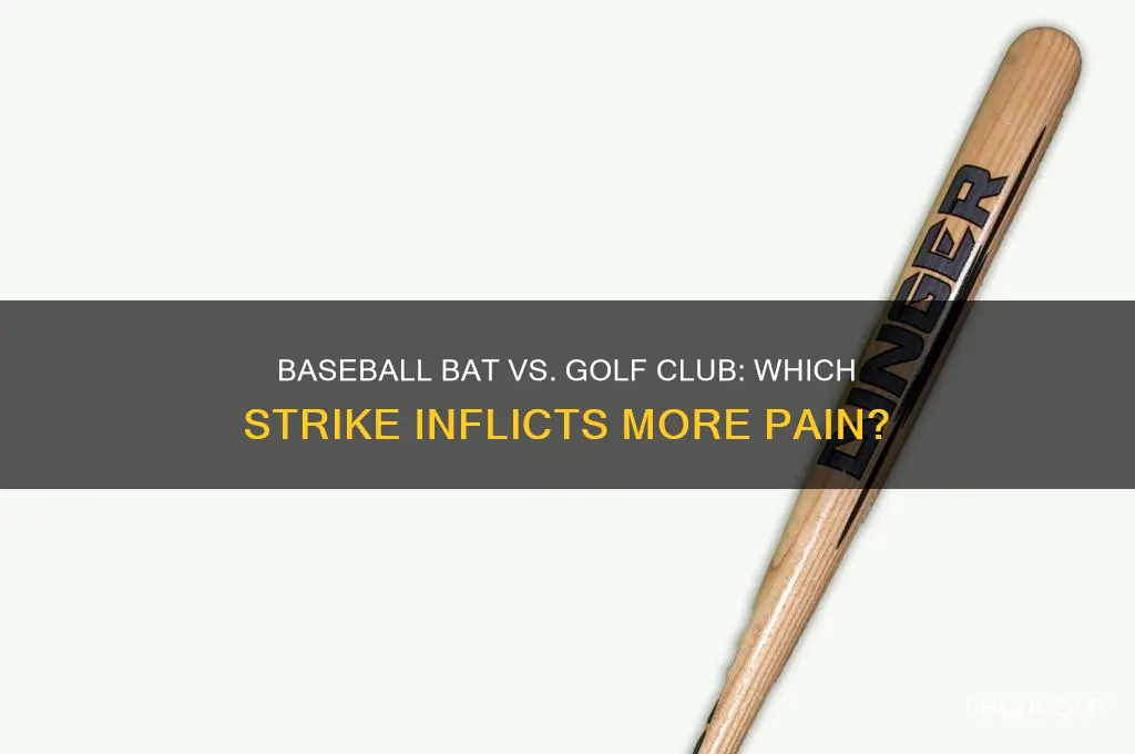 what hurts more baseball bat or golf club
