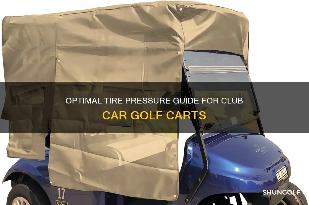 what ia tire pressure for club car golf carts