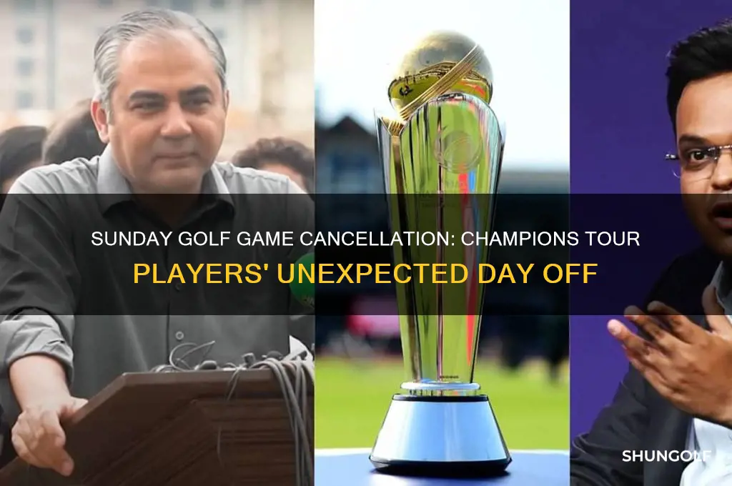 what if sundays golf game is cancelled on champions tour