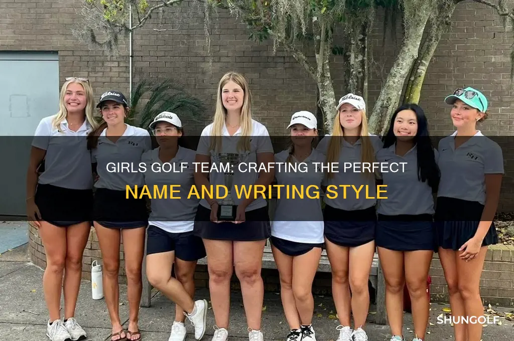 what if the appropriate way to write girls golf team