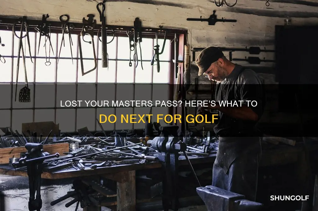 what if you lose your masters pass golf