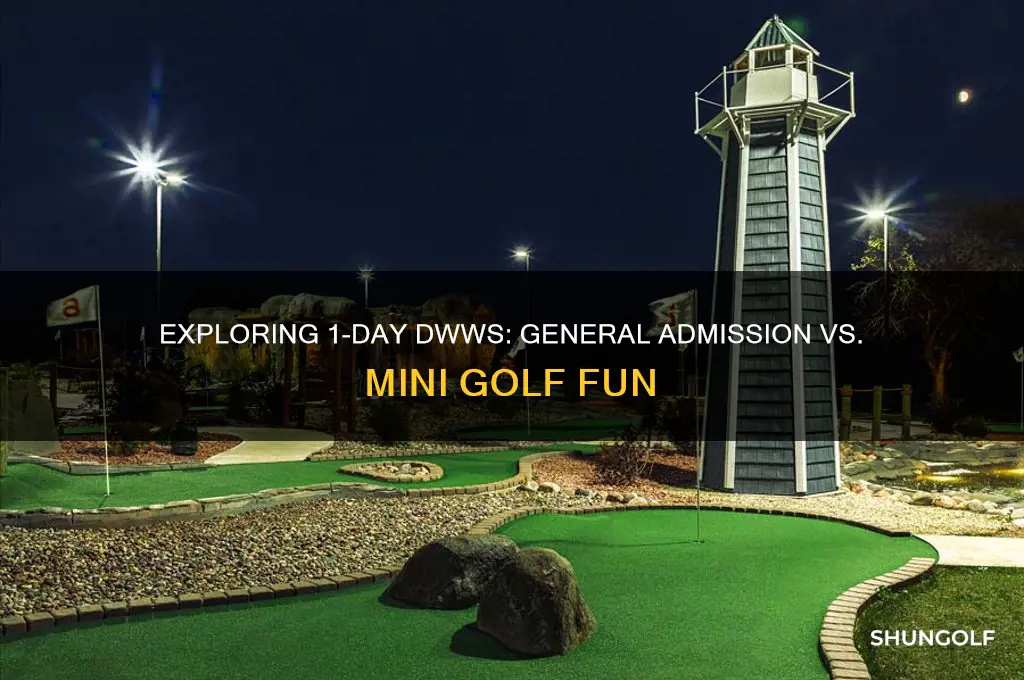 what is 1-day dwws general admission or mini golf