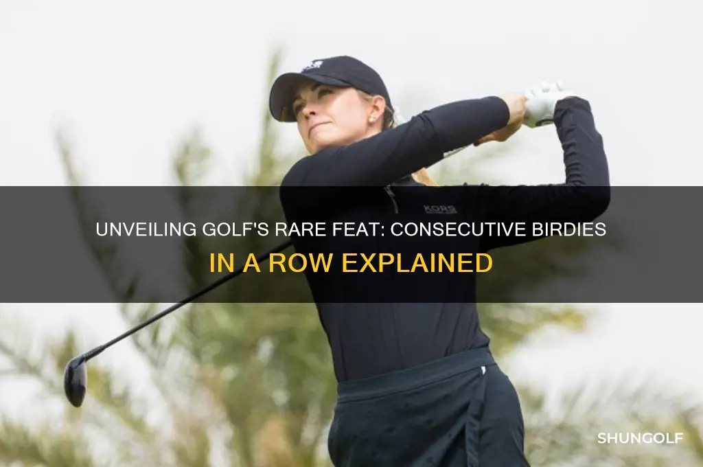 what is 4 birdies in a row called in golf