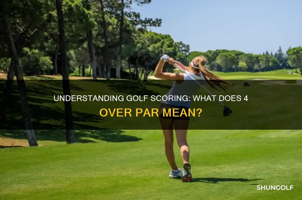 what is 4 over par called in golf