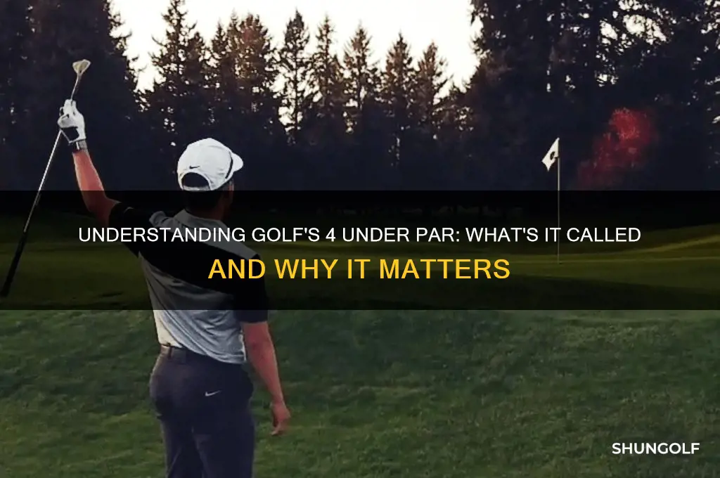 what is 4 under in golf called