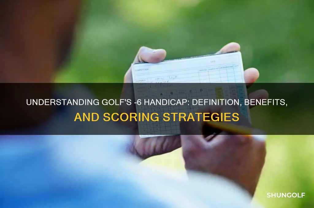 what is a -6 handicap in golf