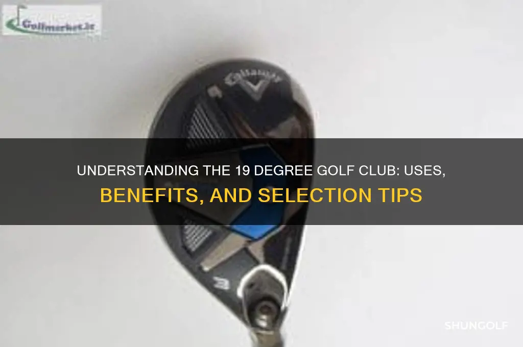 what is a 19 degree golf club