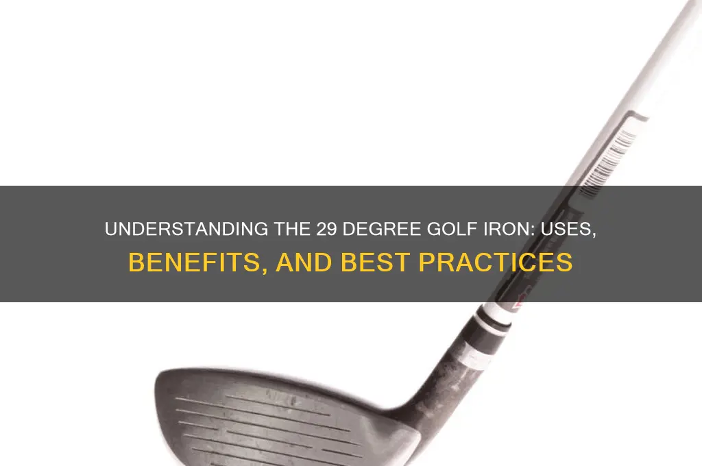 what is a 29 degree golf iron