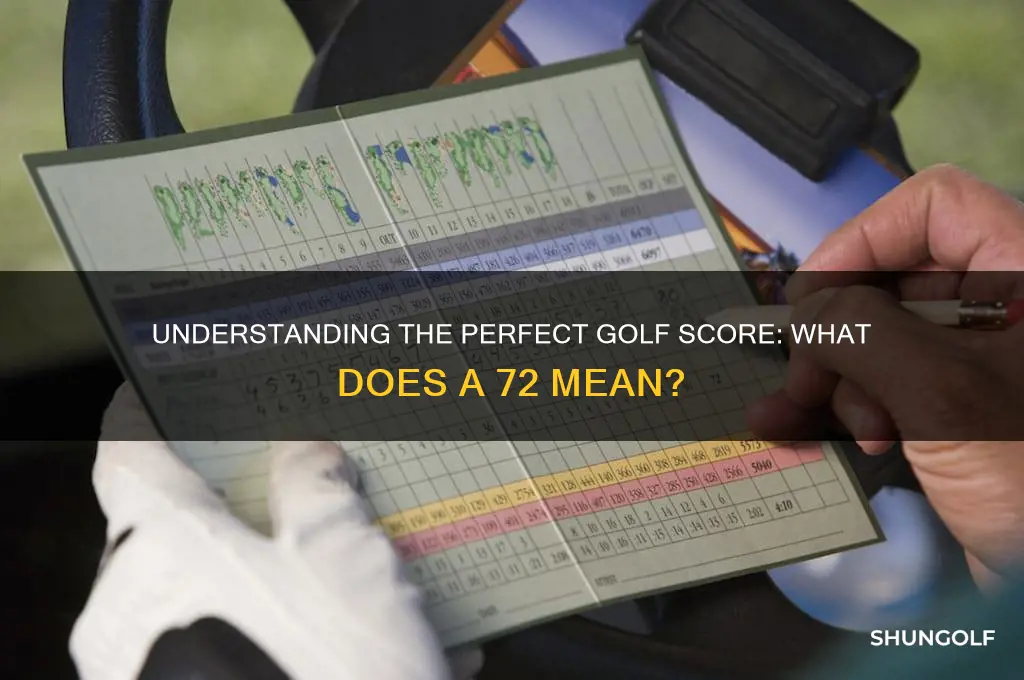 what is a 72 in golf