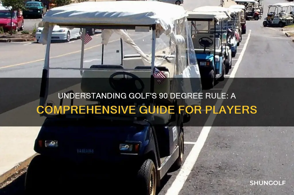 what is a 90 degree rule in golf