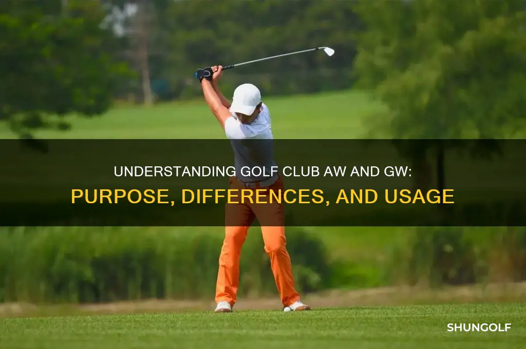 what is a aw and a gw in golf clubs