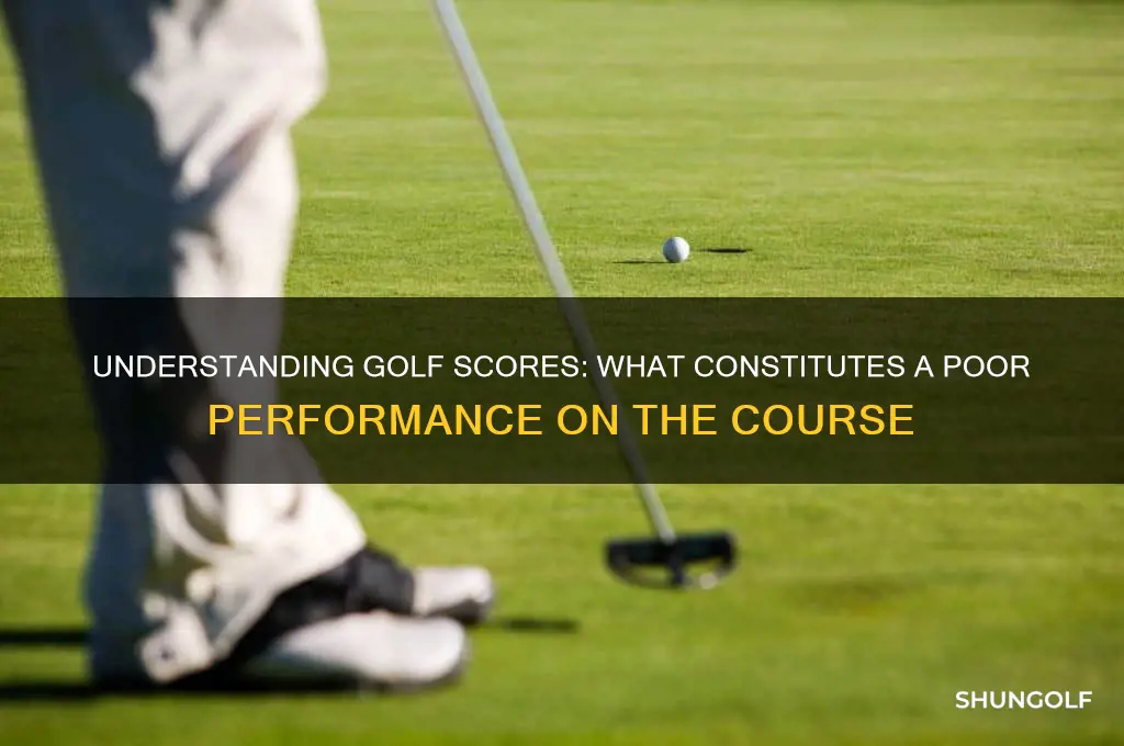 what is a bad score for golf