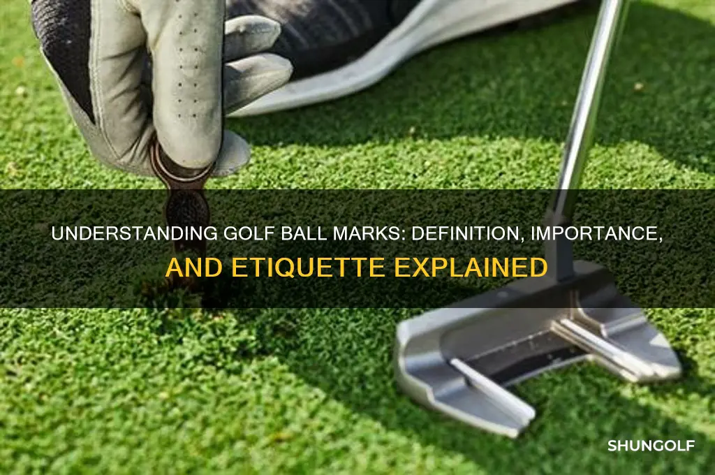 what is a ballmark in golf