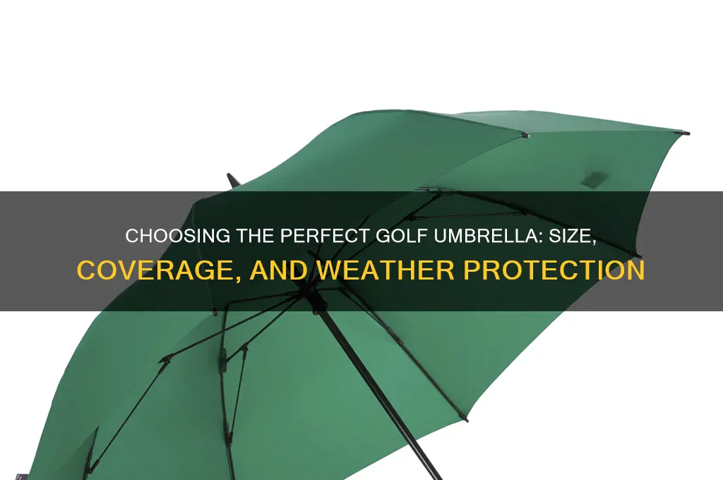 what is a big enough umbrella for golf