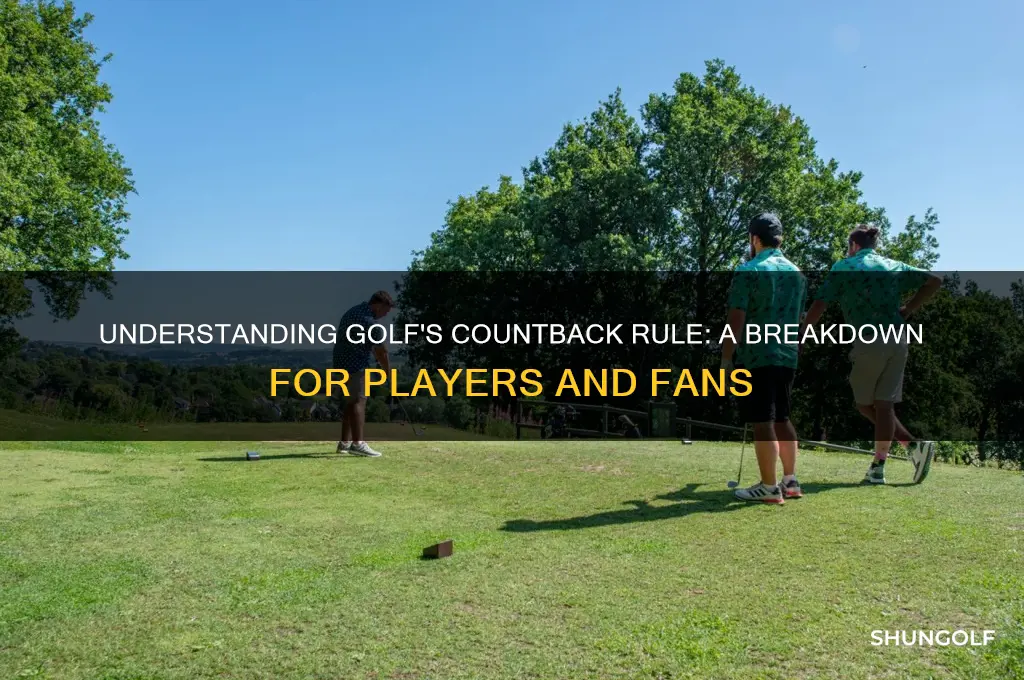 what is a countback in golf