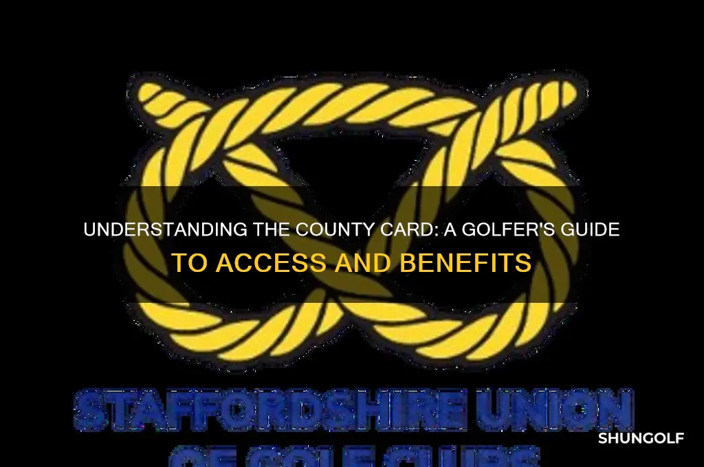 what is a county card in golf