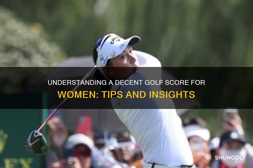 what is a decent golf score for a woman