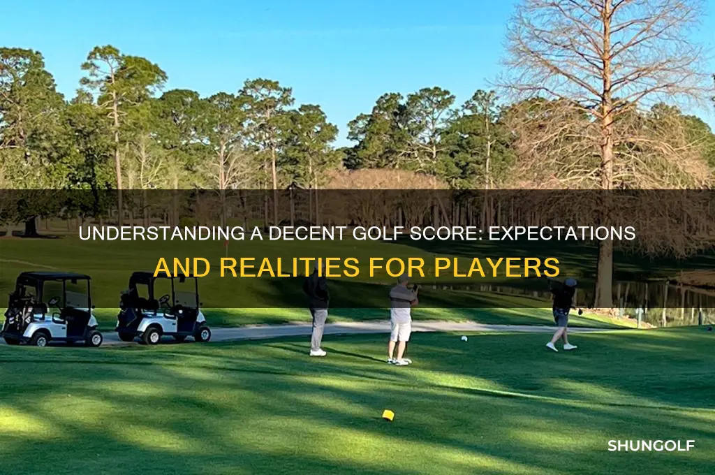 what is a decent score in golf
