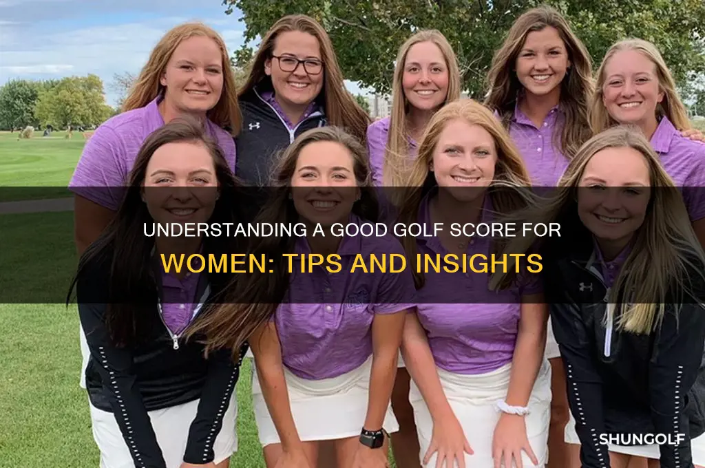 what is a desent golf score for a woman