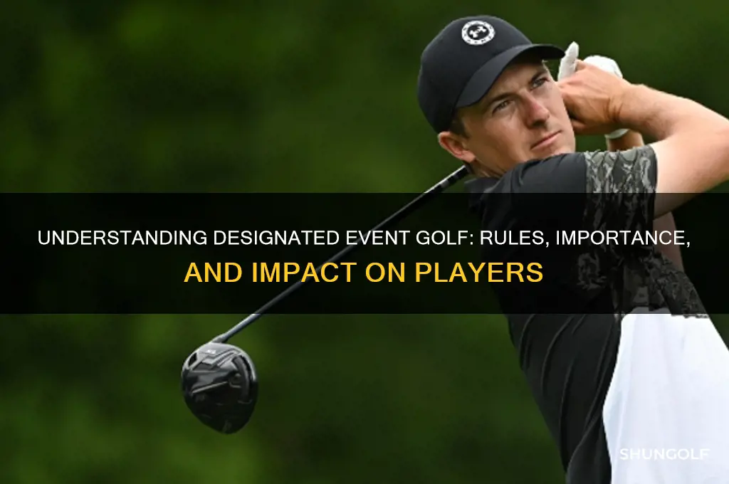 what is a designated event golf
