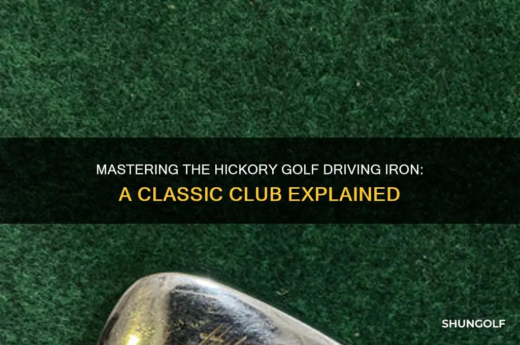 what is a driving iron in hickory golf
