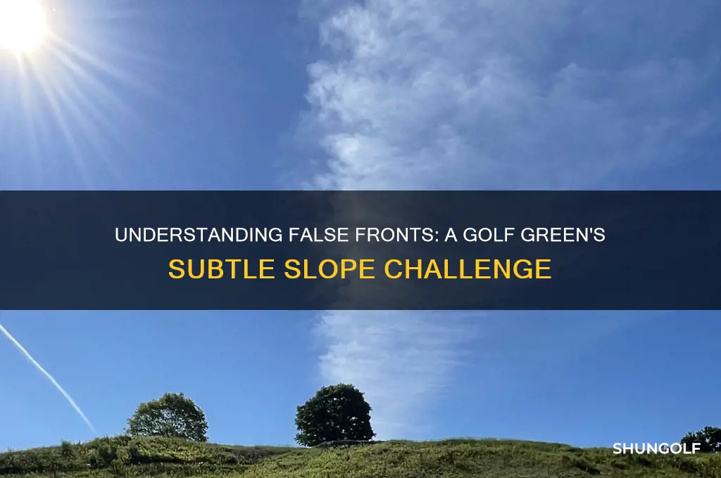 what is a false front on a golf green