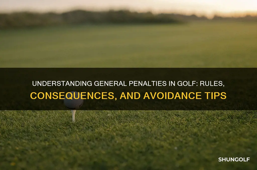 what is a general penalty in golf