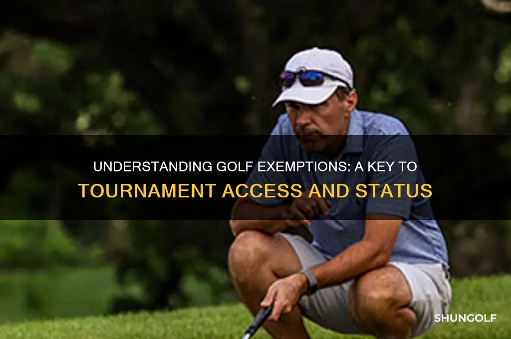 what is a golf exemption