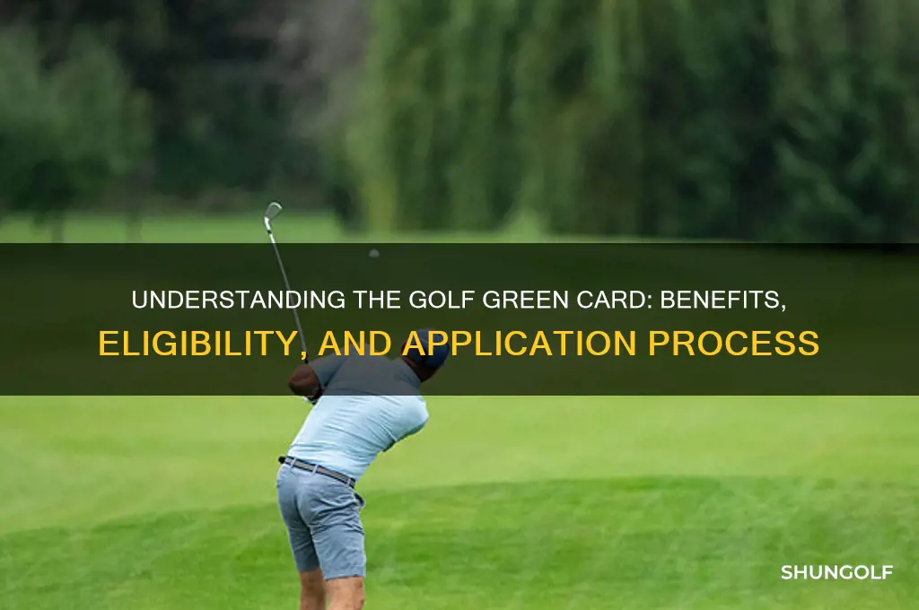 what is a golf green card