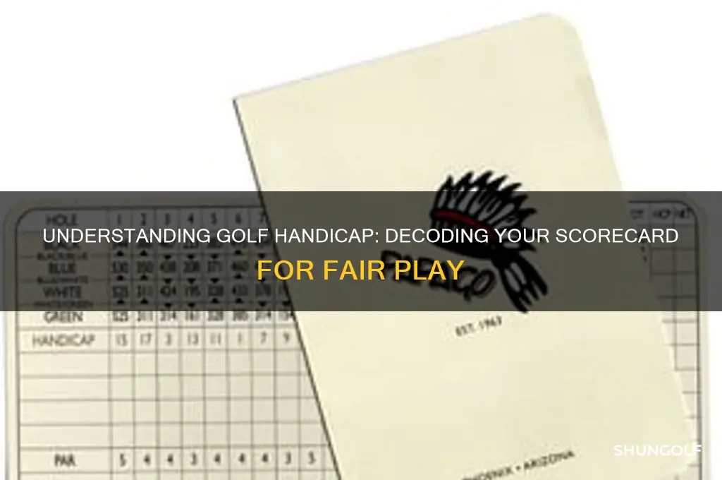 what is a golf handicap on scorecard