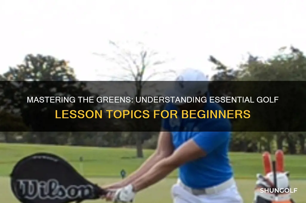 what is a golf lesson topic
