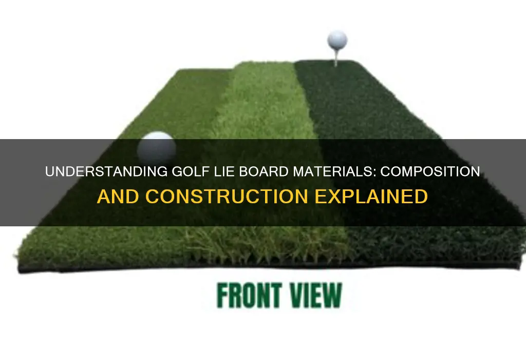 what is a golf lie board made of