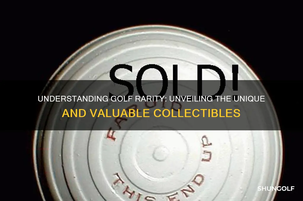 what is a golf rareity