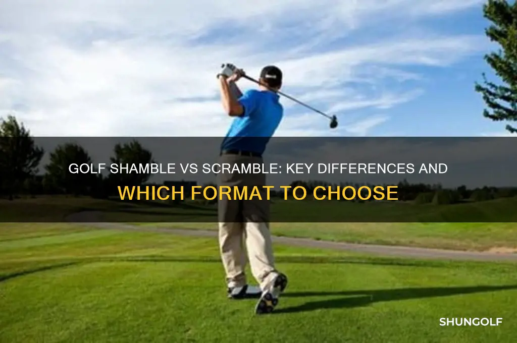 what is a golf shamble vs scramble