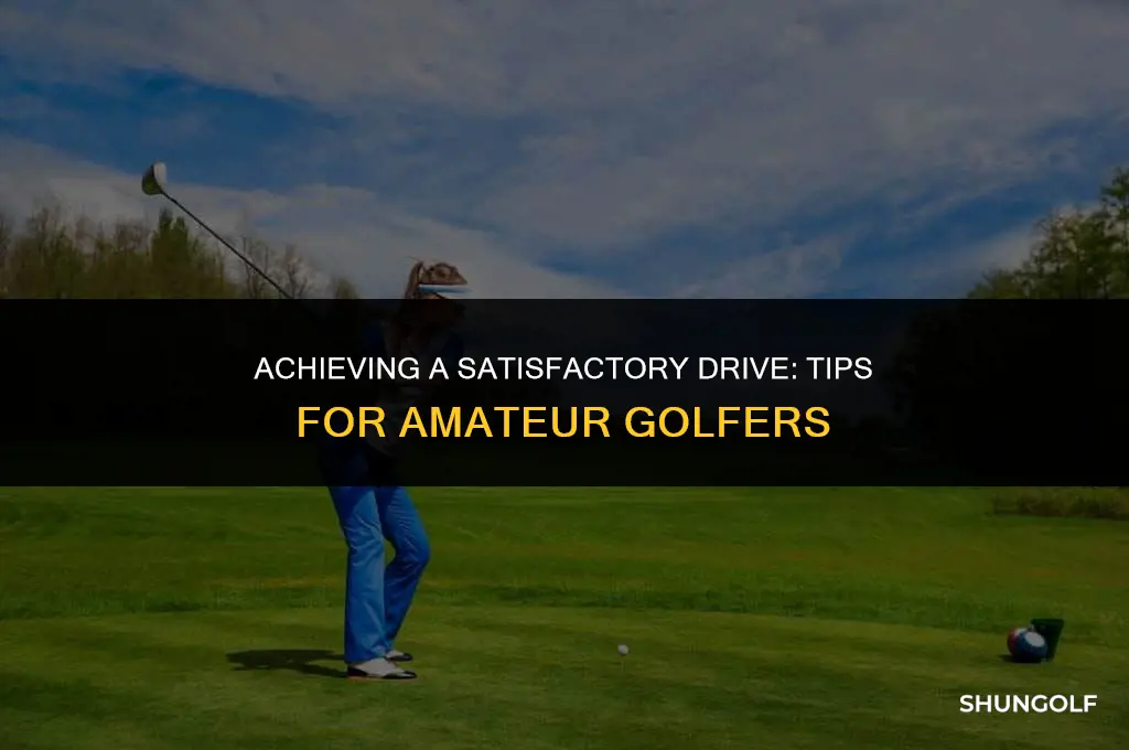what is a good average drive for an amateur golfer