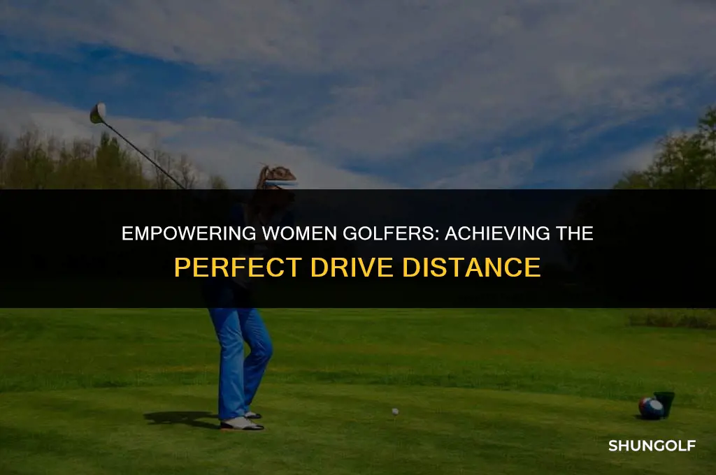 what is a good golf drive distance for a woman