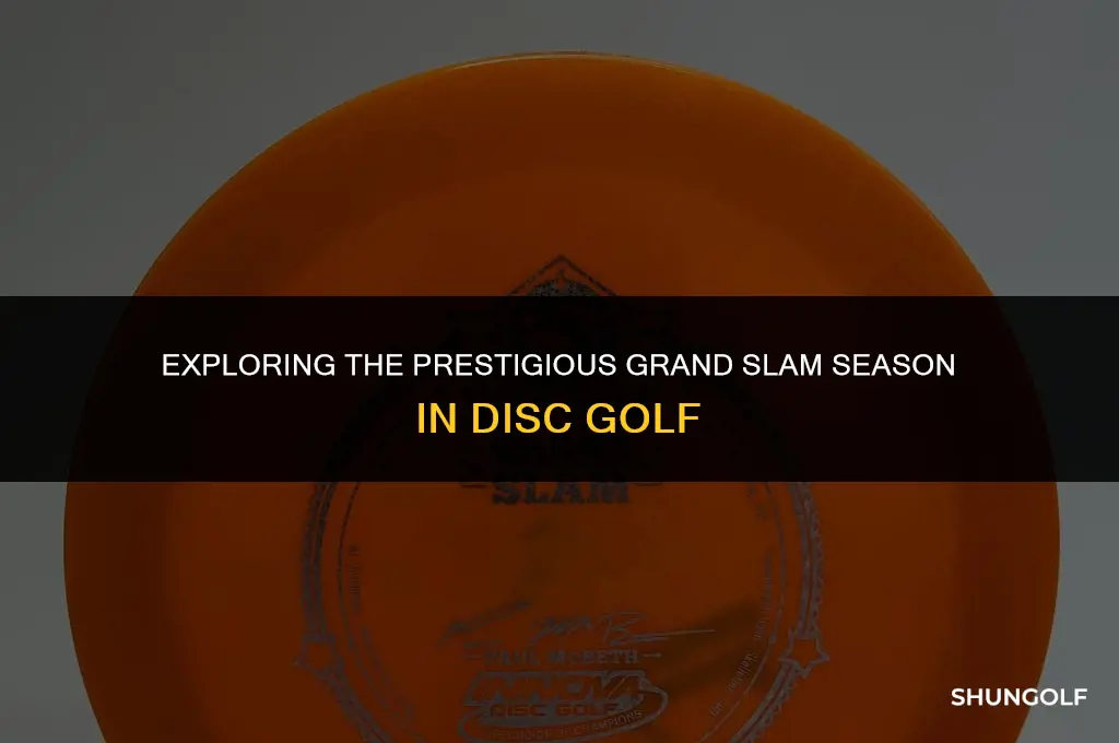 what is a grand slam season in disc golf