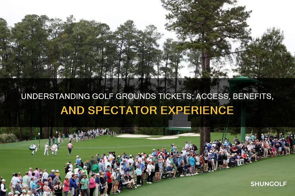 what is a grounds ticket for golf