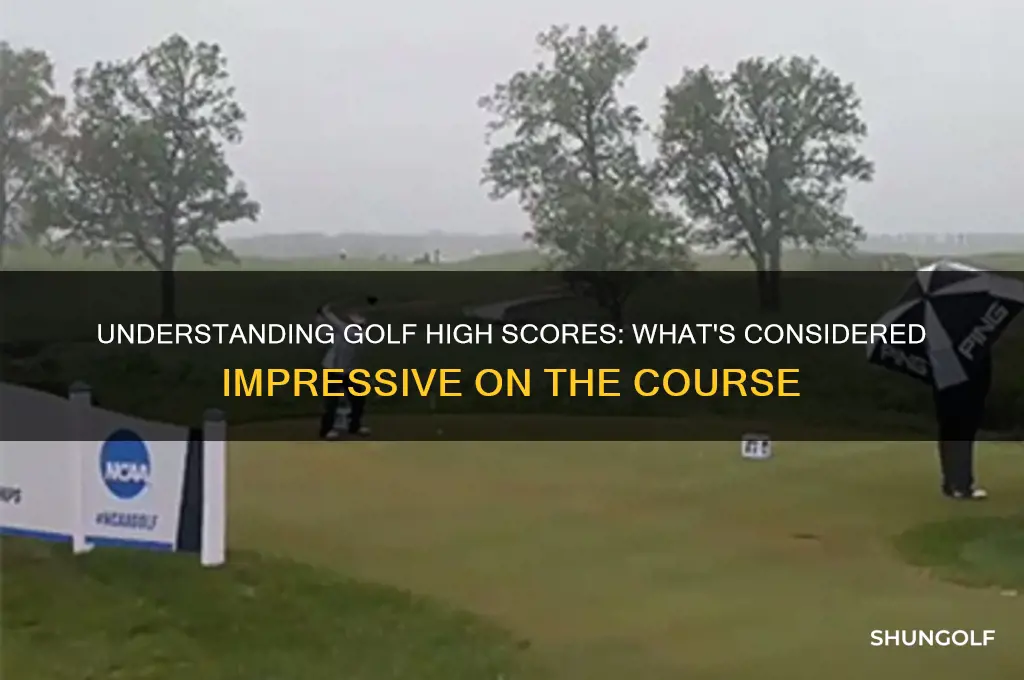 what is a high score in golf