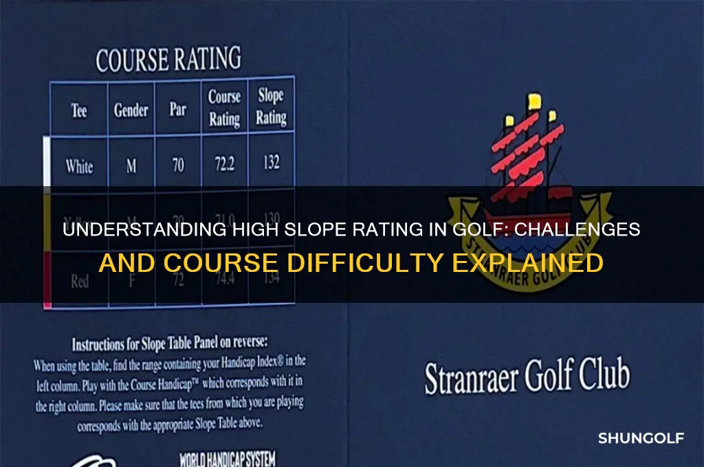 what is a high slope rating golf