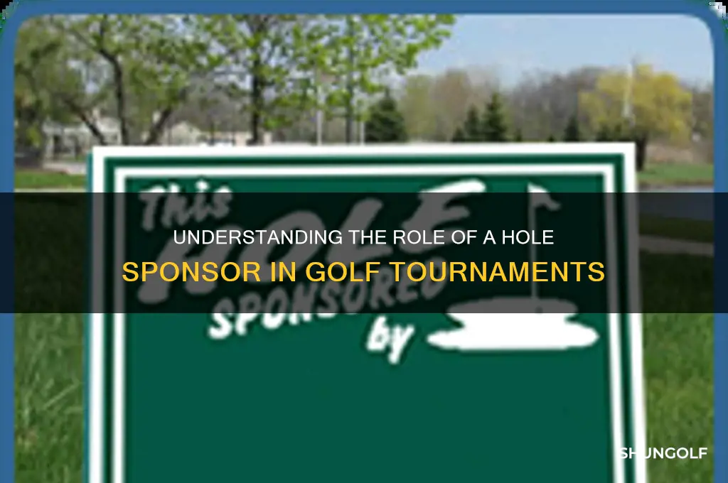 what is a hole sponsor in golf
