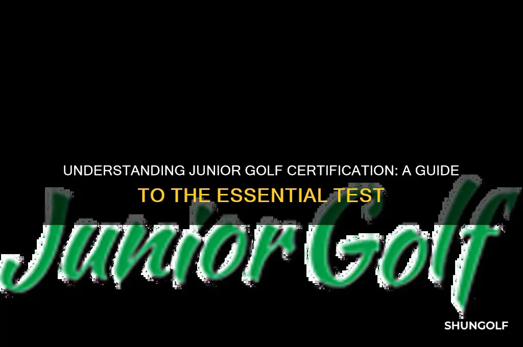 what is a junior golf certification test