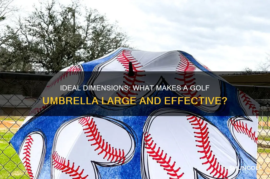 what is a large size for a golf unbrella