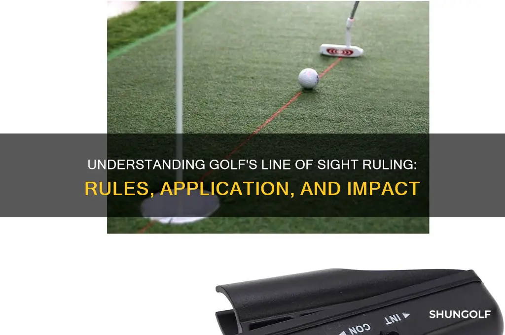 what is a line of sight ruling in golf