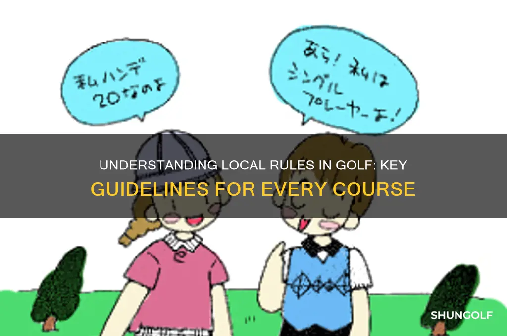what is a local rule in golf