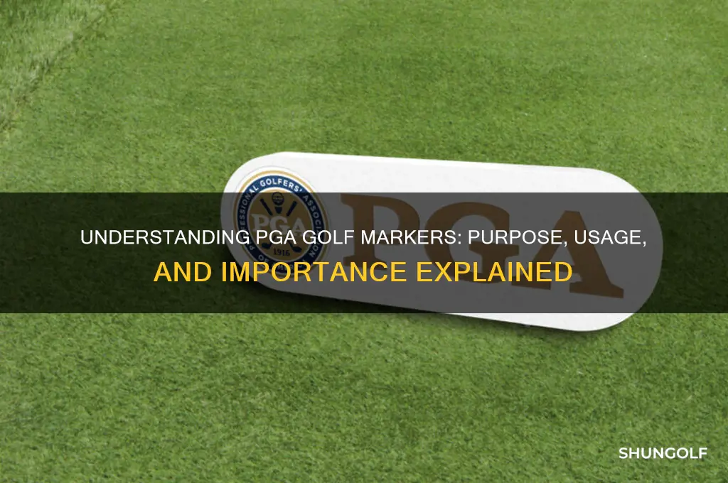 what is a marker in pga golf