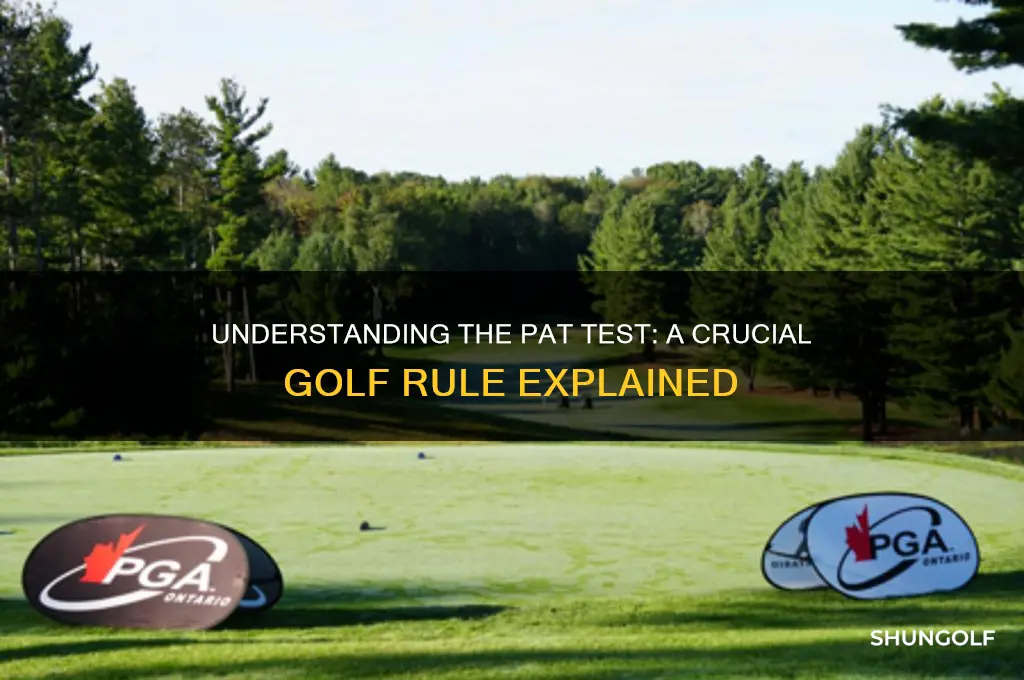 what is a pat test in golf