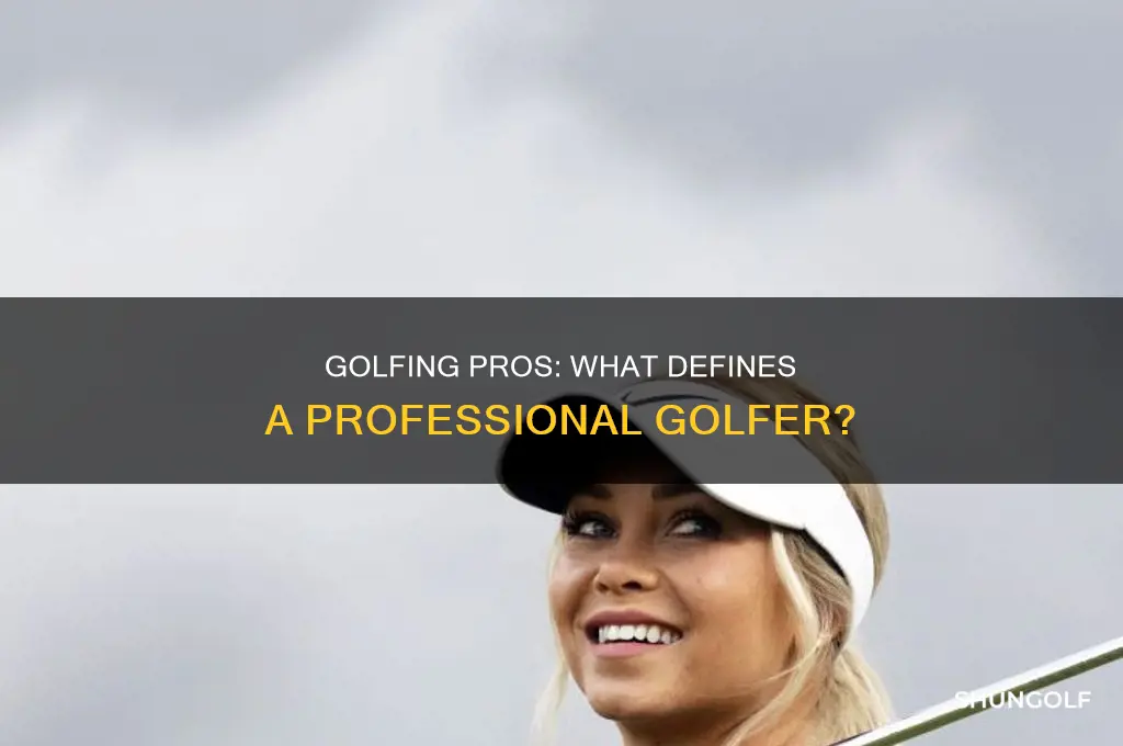 what is a professional golfer